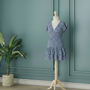 Sugarlips Blue Floral Midi Dress